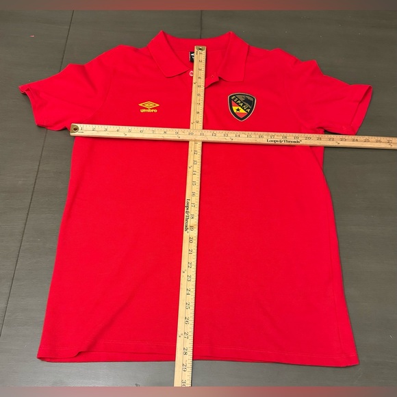 Umbro Spain National Team Short Sleeve Polo Shirt Men’s Size Large Soccer Red - Picture 5 of 10